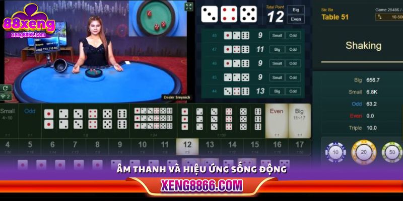 Âm thanh chân thực và hiệu ứng đồ họa sống động